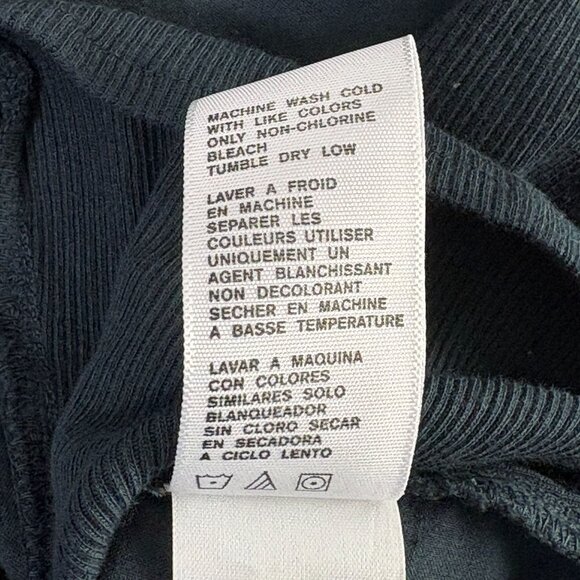 Standard James Perse Top Women M 2 Blue Green Ribbed Surplus Shirt 3/4 Sleeve - Picture 6 of 10